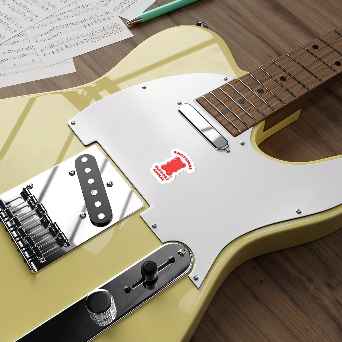 Unique Yellow Electric Guitar for Music Enthusiasts