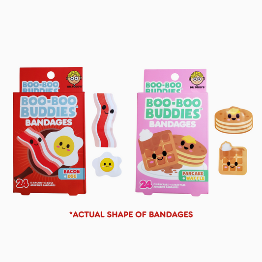 2-Pack Bacon & Egg + Pancake & Waffle Bandages – Boo-Boo Buddies®