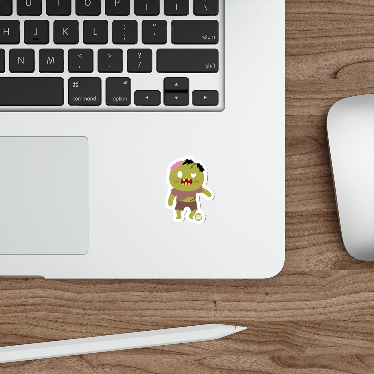 Cute Cartoon Zombie Character Sticker for Laptops Tablets