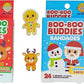 Holiday-Themed Bandages for Kids – 24-Pack Santa & Snowman and 24-Pack Gingerbread Man & Rudolf | Waterproof, Latex-Free, Fun Shapes for Sensitive Skin