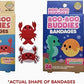 Boo Boo Buddies Lobster & Crab, Puffer Fish & Seahorse Shape Bandages - 48 Ct Waterproof, Kids Bandages for Sensitive Skin | Fun Ocean Animal Bandages for First Aid Kits | Latex-Free Adhesive Bandage