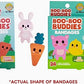 2-Pack Boo Boo Buddies Kids Bandages – Bunny & Carrot, Pig & Chick Shapes, 48 Ct | Latex-Free, Waterproof Bandages for Sensitive Skin | Fun First Aid for Children | Individually Wrapped