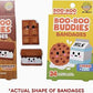 Boo Boo Buddies™ Chocolate & S'Mores + Cookie & Milk Bandages – 24 Ct Each | Fun Food-Shaped Bandages for Kids | Latex-Free, Waterproof, Sensitive Skin First Aid Supplies