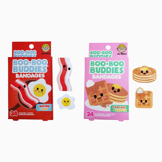 2-Pack Bacon & Egg + Pancake & Waffle Bandages – Boo-Boo Buddies®