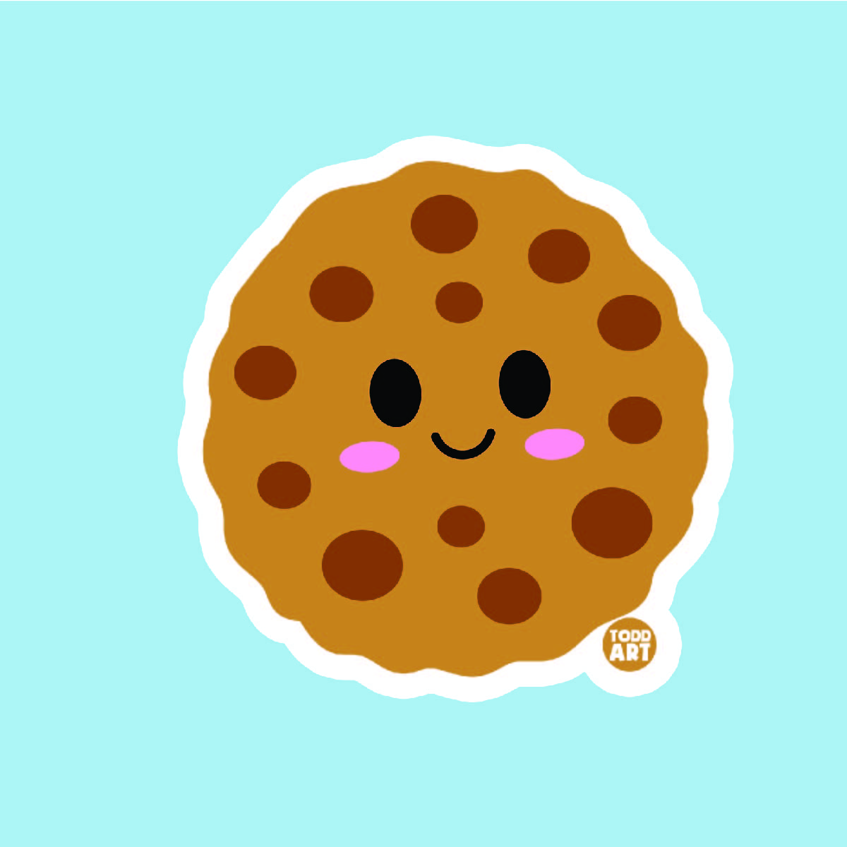 Chocolate Chip Cookie Vinyl Sticker