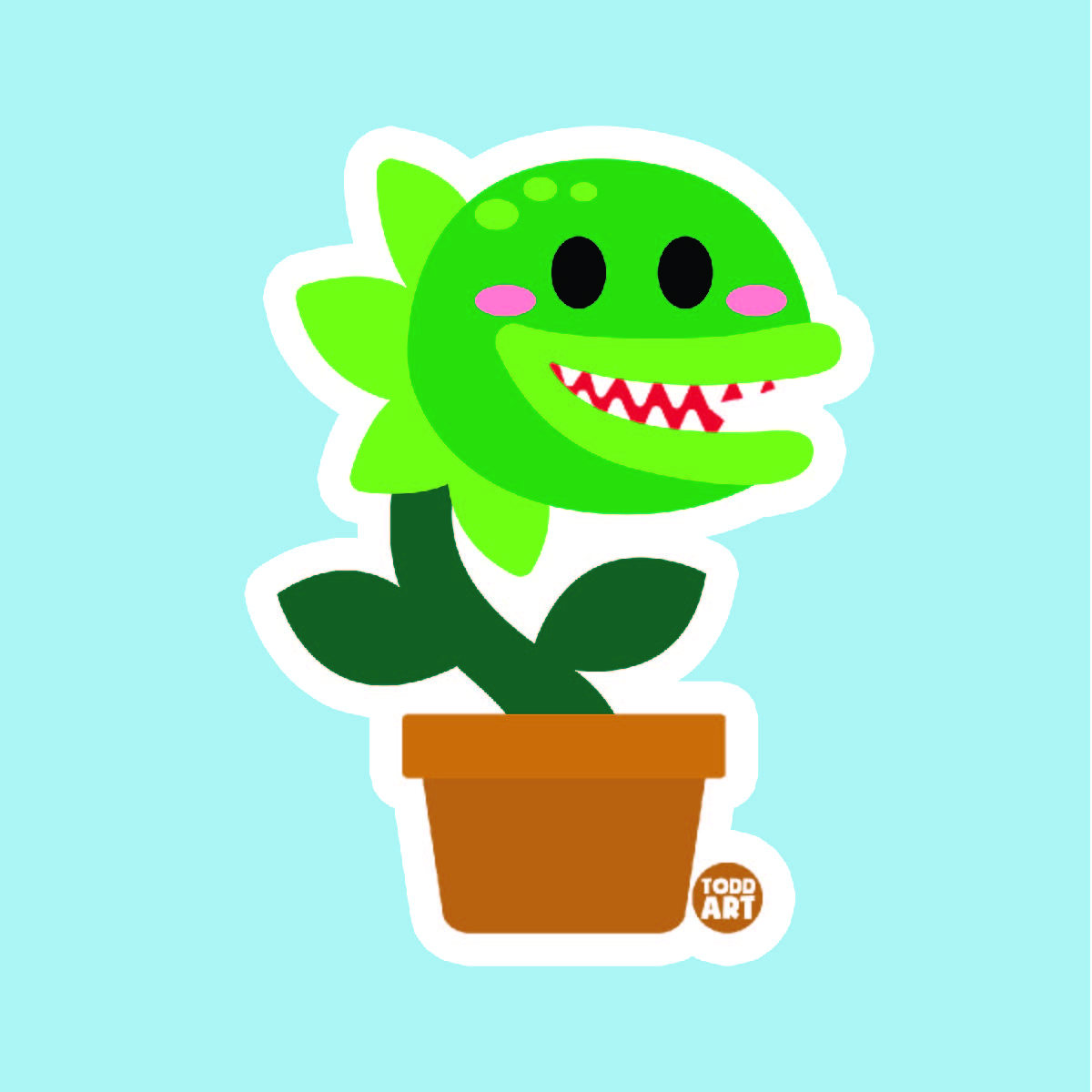 Boo Boo Buddies™ Venus Fly Trap Sticker – Cute Kawaii Vinyl Sticker, Waterproof Glossy 3″