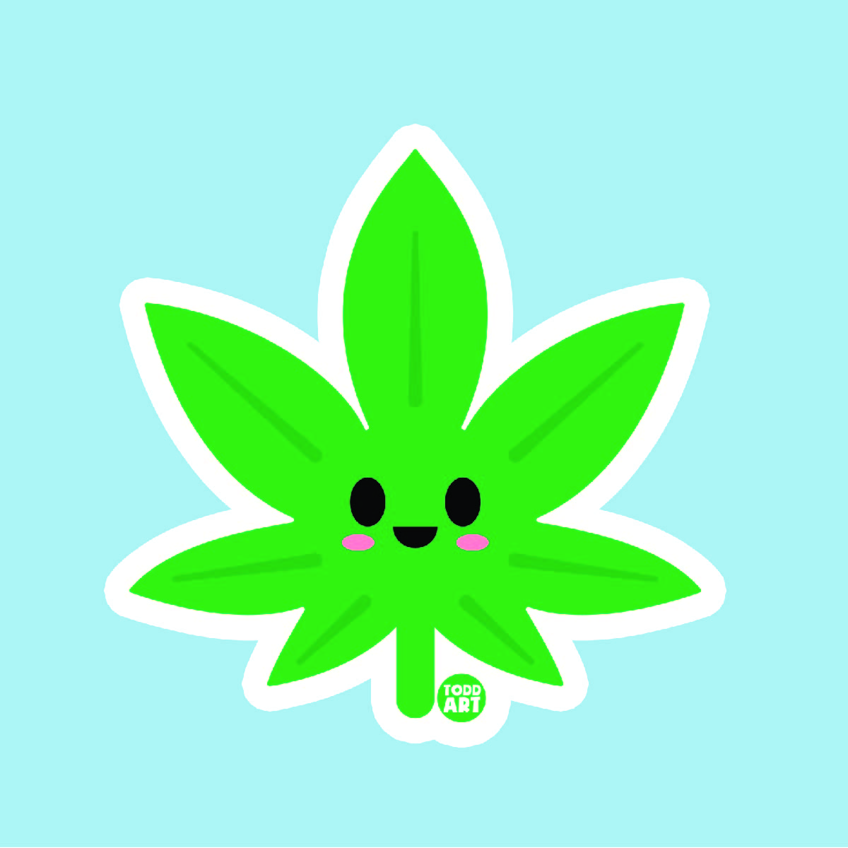 Herbal Leaf Vinyl Sticker