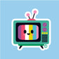 Boo Boo Buddies™ Television Sticker – Cute Kawaii Vinyl Sticker, Waterproof Glossy 3″ Die‑Cut