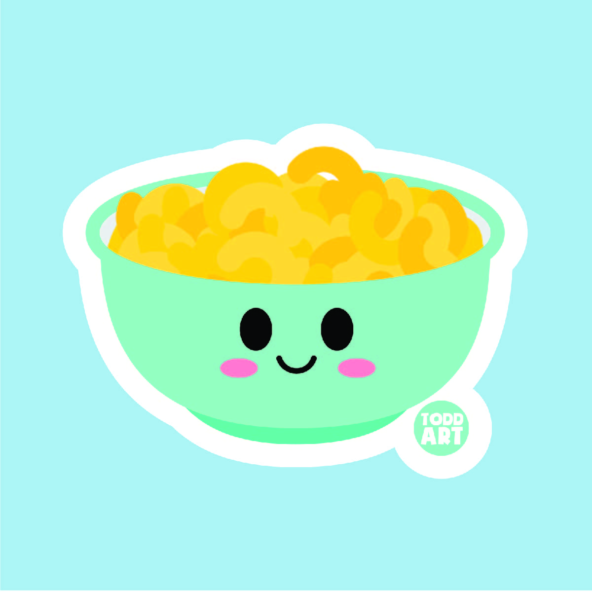 Mac and Cheese Bowl Vinyl Sticker