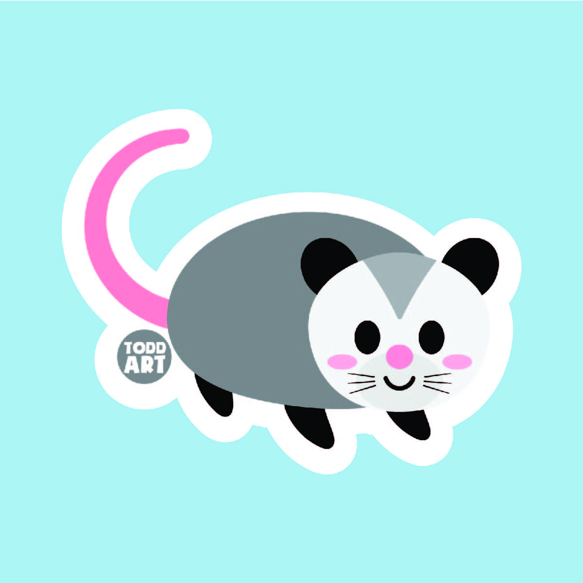 Opossum Vinyl Sticker