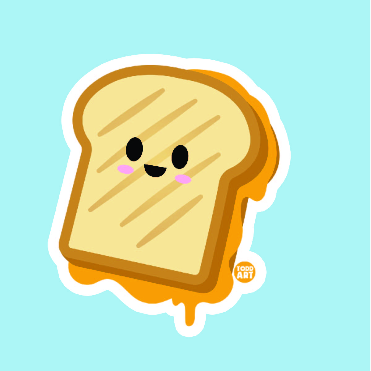 Grilled Cheese Vinyl Sticker