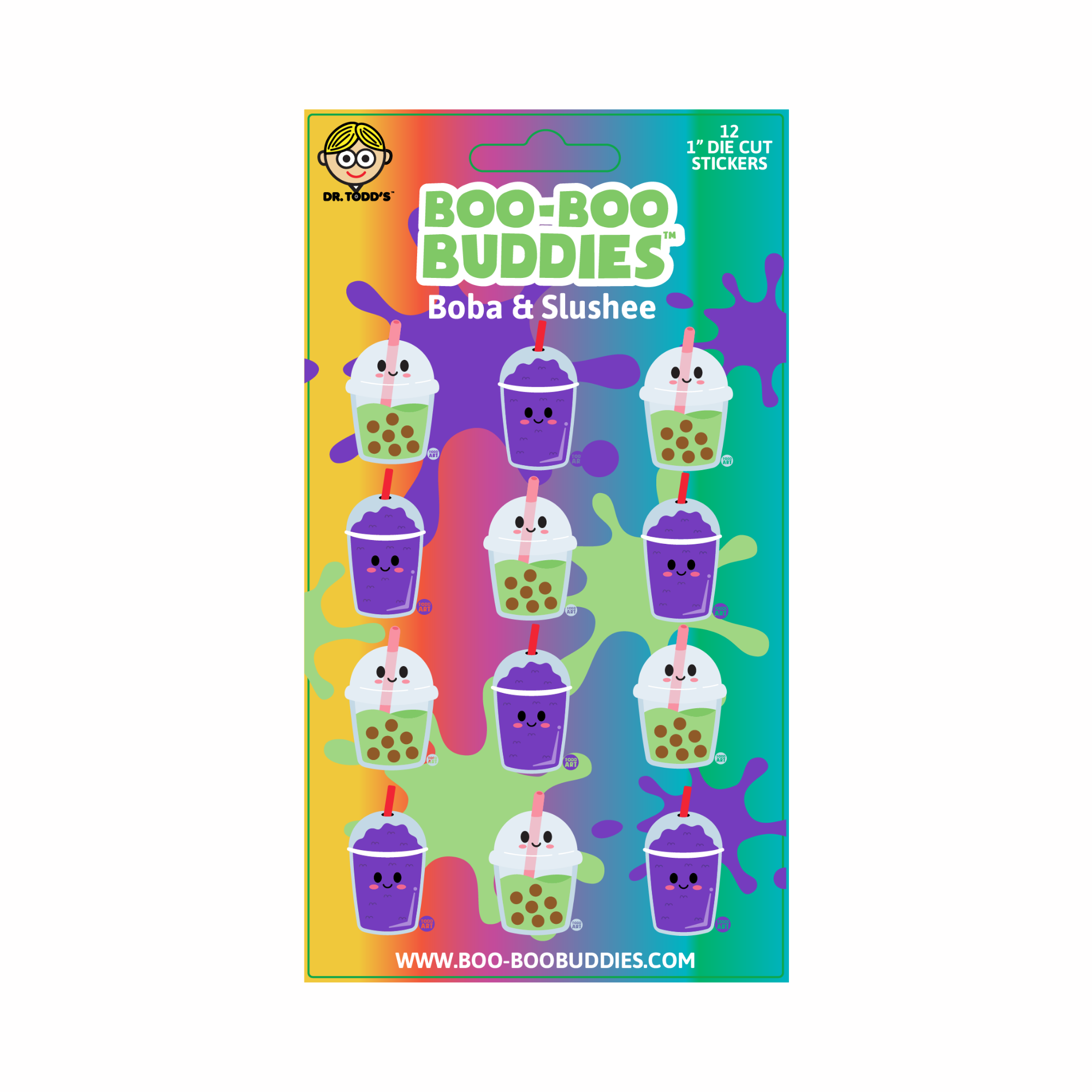 Boba Tea and Slushee Vinyl Sticker Sheet – Boo Boo Buddies