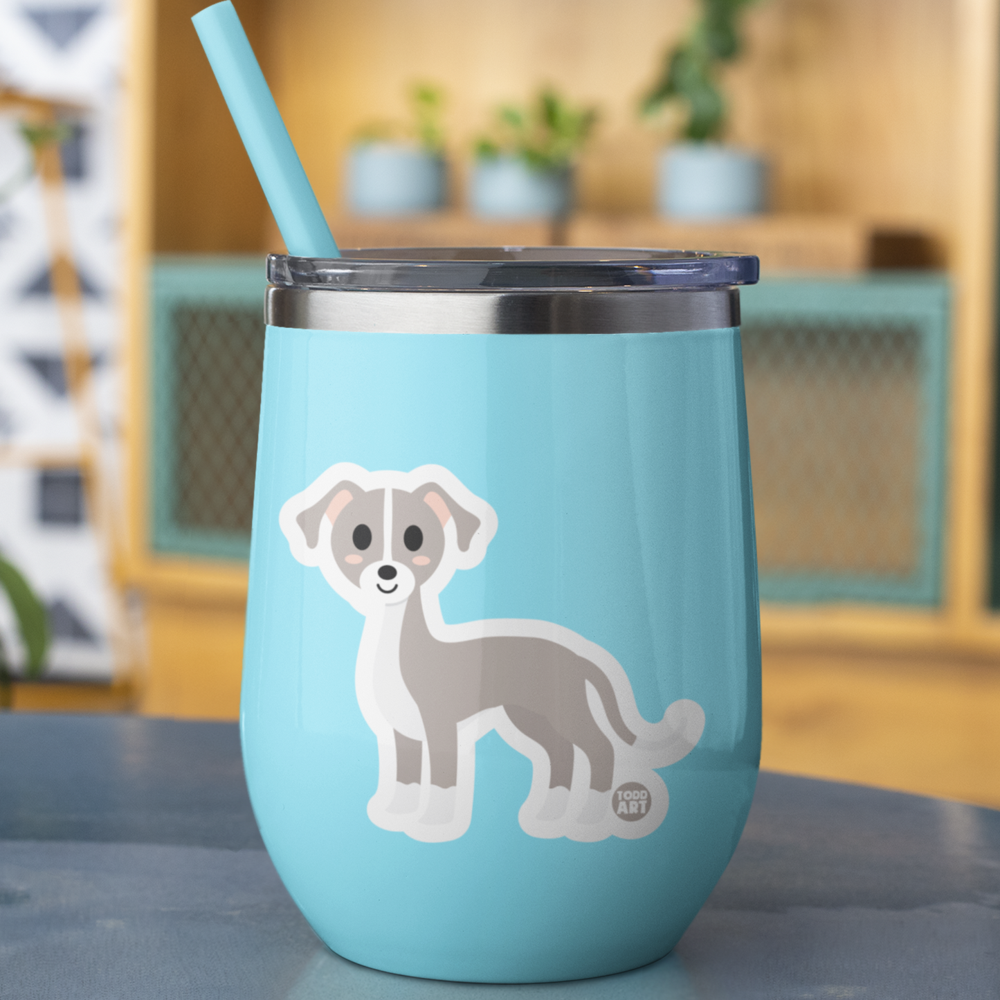 Boo Boo Buddies™ Greyhound Dog Sticker – Cute Kawaii Greyhound Vinyl Decal, Waterproof 3″ Die‑Cut