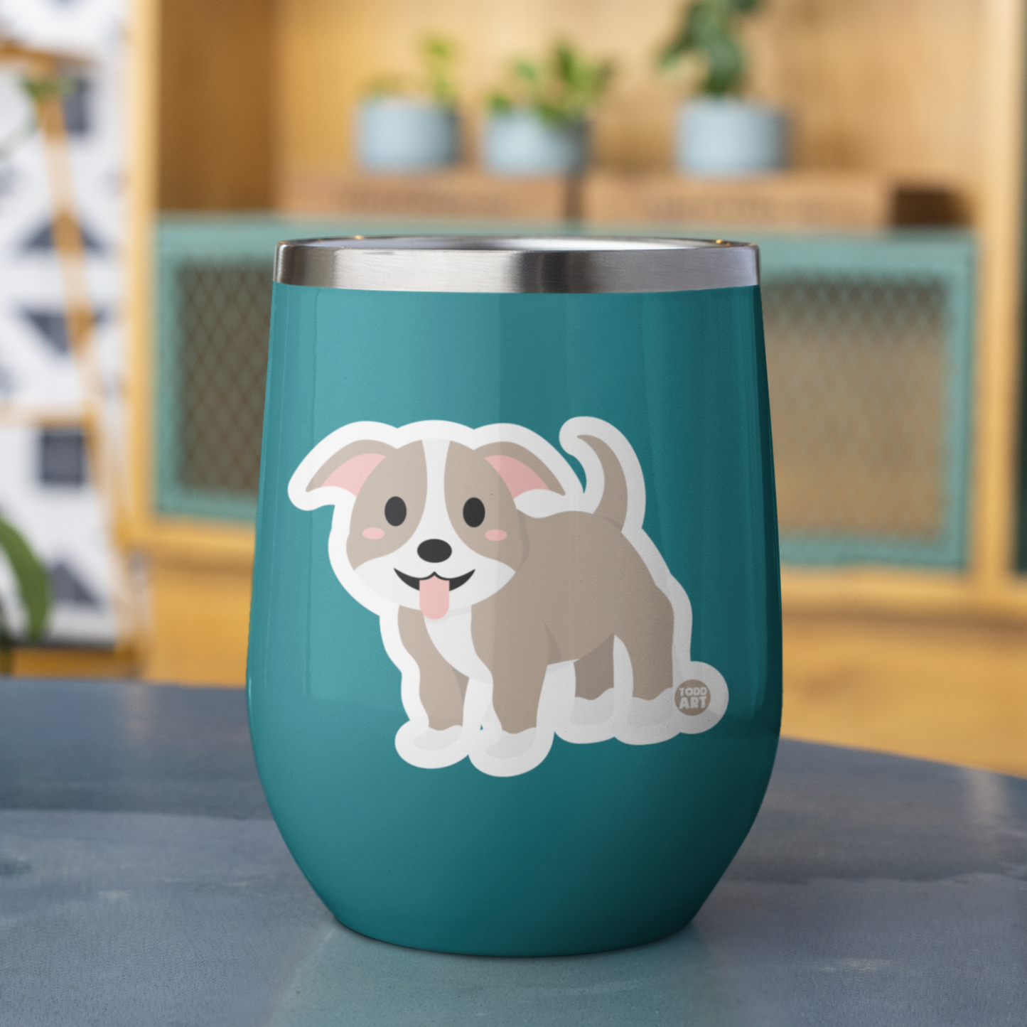 Boo Boo Buddies™ Pitbull Dog Sticker – Cute Kawaii Pitbull Vinyl Decal, Waterproof 3″ Die‑Cut