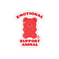 Emotional Support Animal Red Bear Sticker
