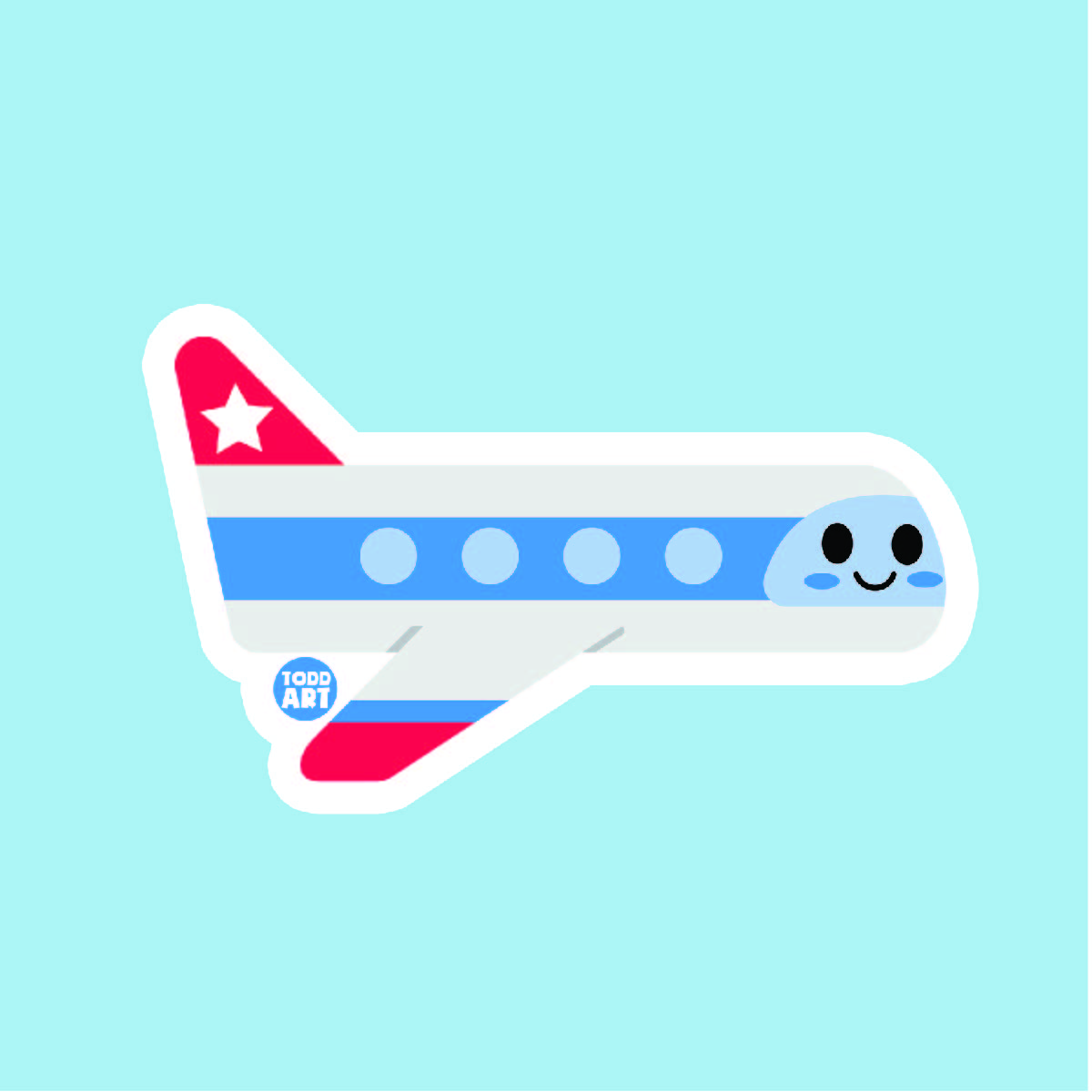 Airplane Vinyl Sticker
