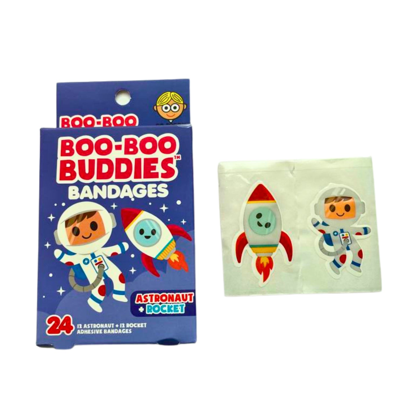 Astronaut & Rocket Bandages for Kids – Waterproof, Latex-Free, 24 Count | Dr. Todd’s Boo-Boo Buddies®