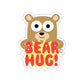 Bear Hug Sticker with Cute Cartoon Bear Design