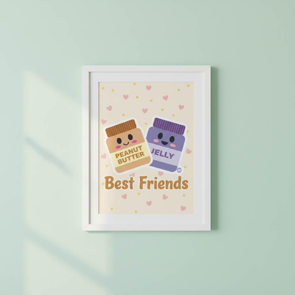 "Best Friends" PB & Jelly Framed Print