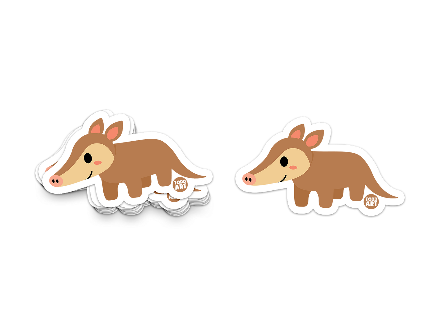 Boo Boo Buddies™ Aardvark Sticker – Cute Kawaii Aardvark Vinyl Decal, Waterproof 3″ Die‑Cut