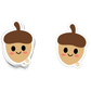 Boo Boo Buddies Acorn sticker – playful 3-inch vinyl nature sticker for laptops, notebooks, and gifts

