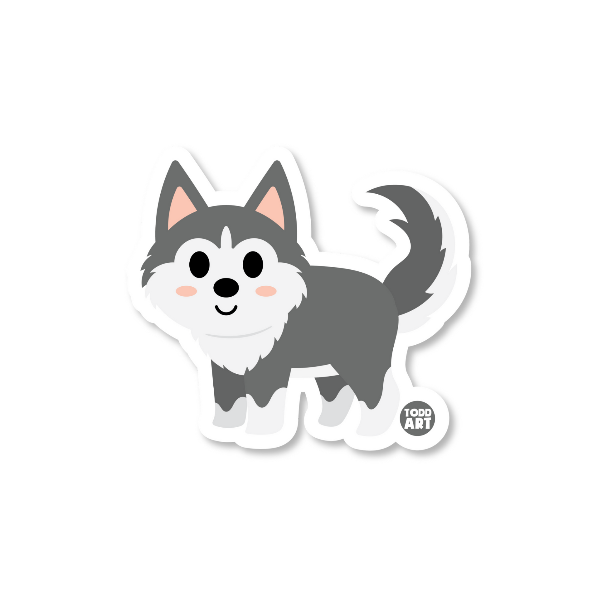 Boo Boo Buddies Alaskan Husky sticker — waterproof, UV-resistant 3″ vinyl decal ideal for water bottles, laptops & gifts