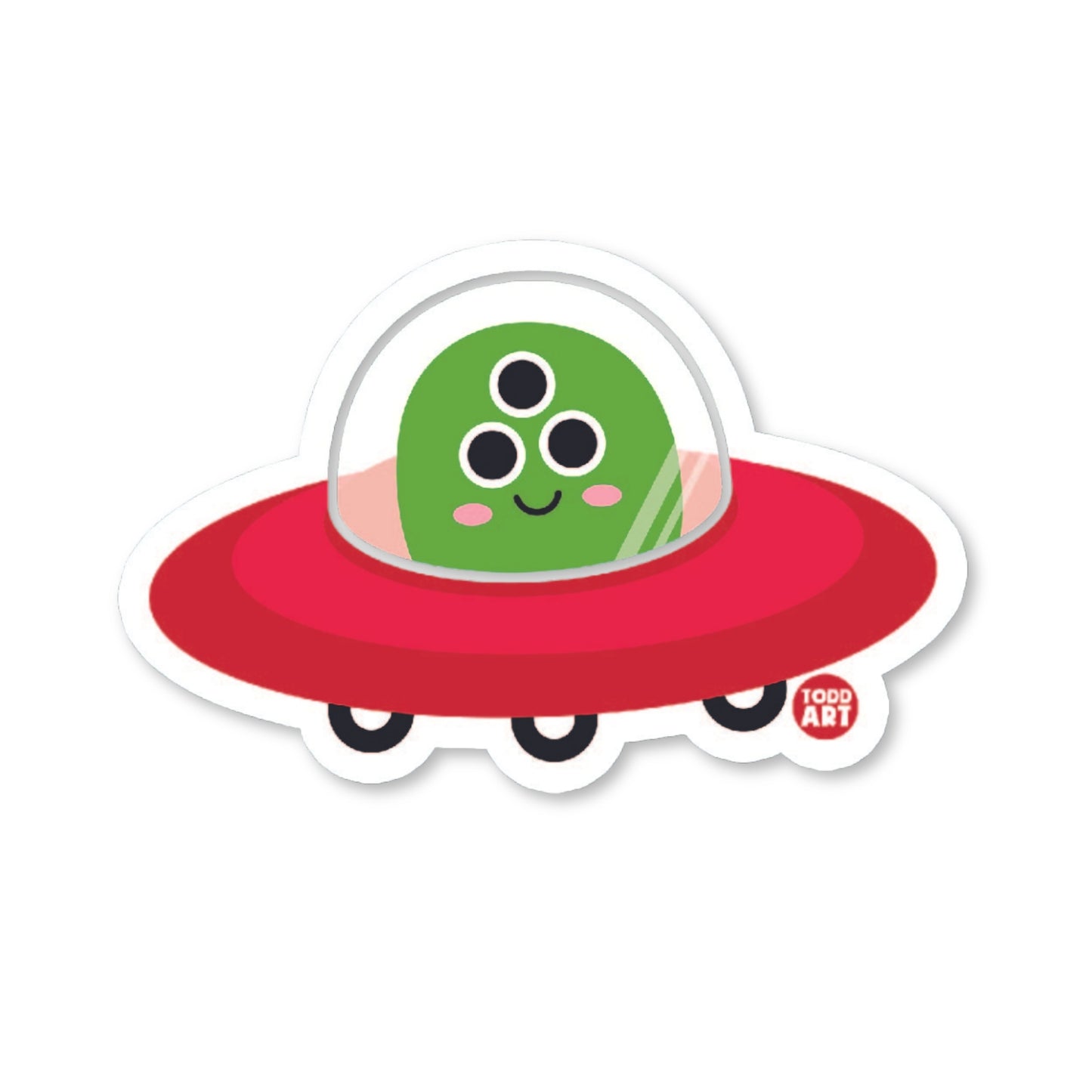 Alien UFO Sticker