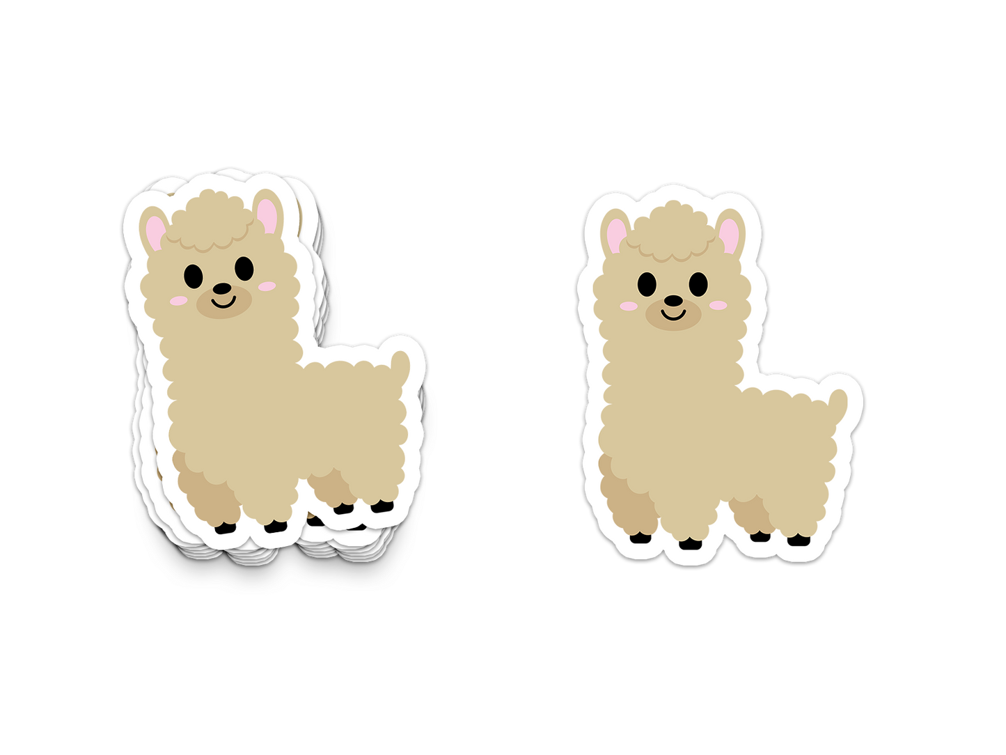 Boo Boo Buddies Alpaca sticker – adorable 3-inch vinyl animal sticker for kids and laptops

