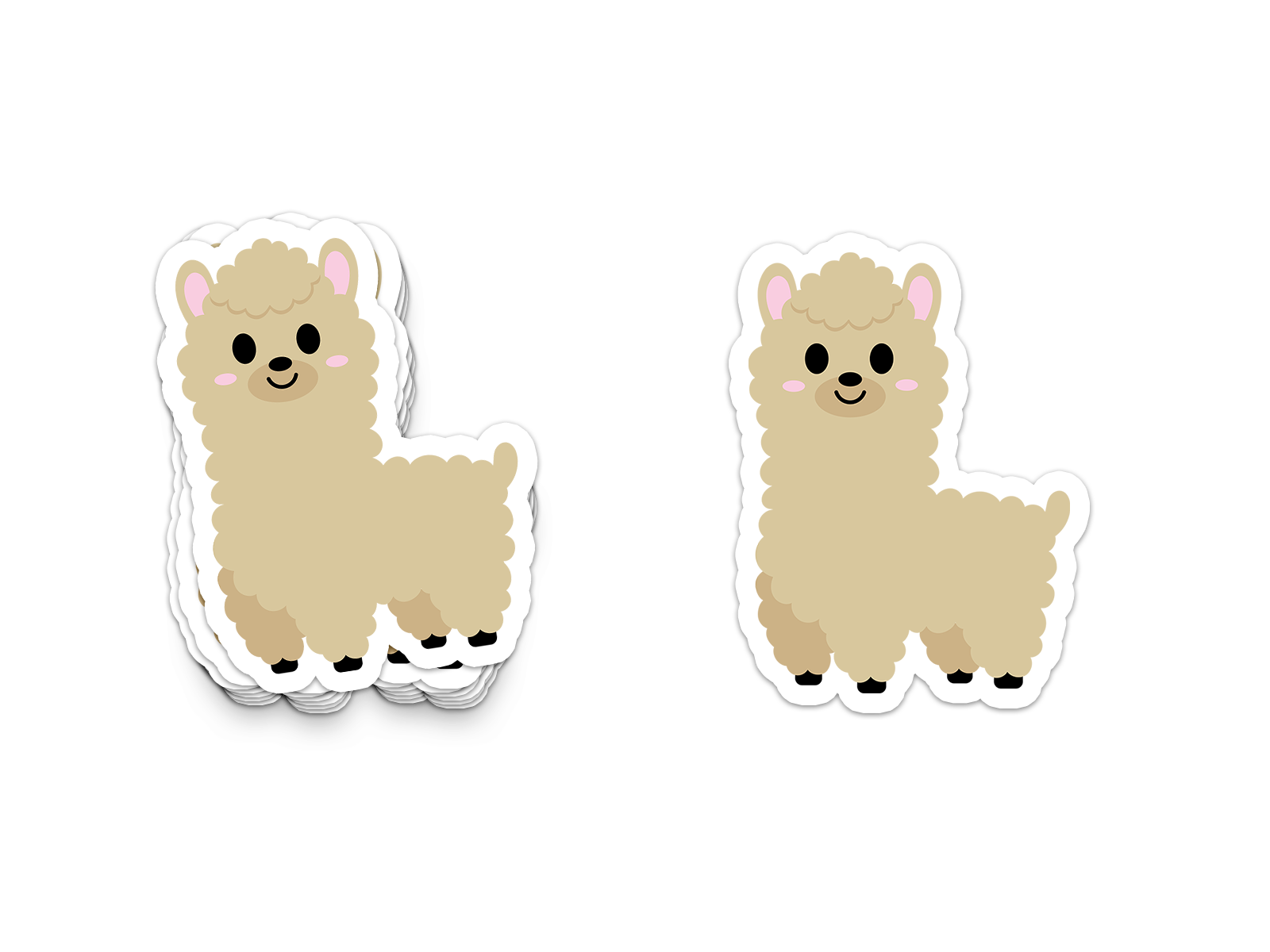 Boo Boo Buddies Alpaca sticker – adorable 3-inch vinyl animal sticker for kids and laptops

