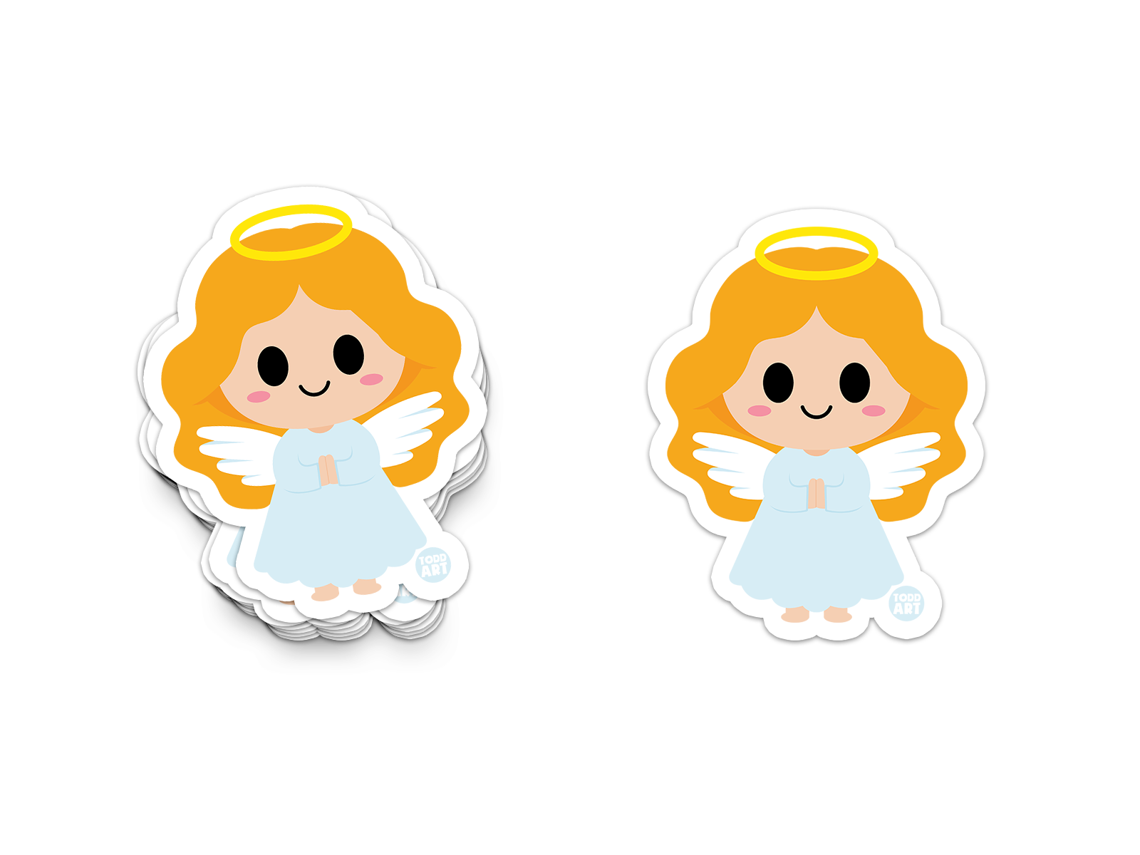 Boo Boo Buddies Angel sticker – sweet 3-inch vinyl character for holidays, faith gifts, and planners
