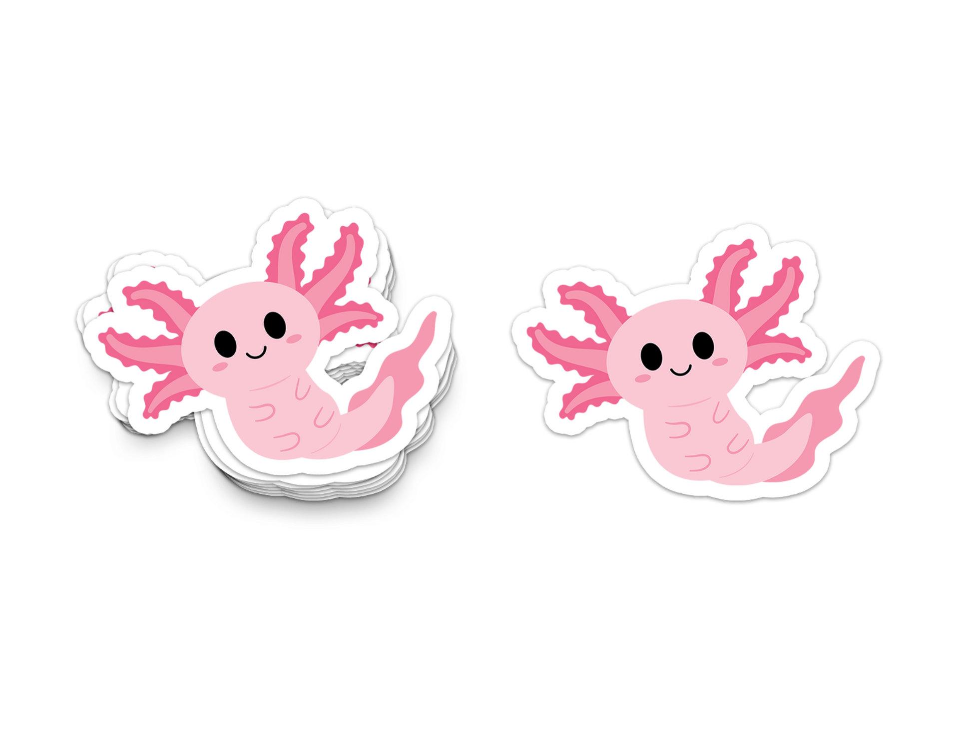 Boo Boo Buddies Axolotl sticker – cute 3-inch pink salamander vinyl sticker for collectors and kids
