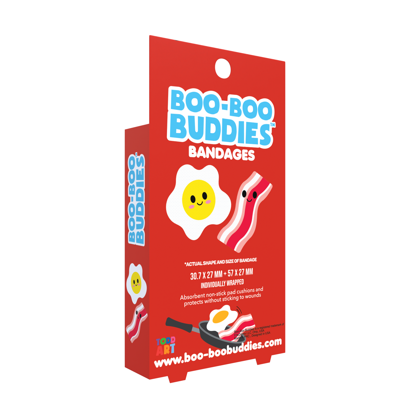 Bacon & Egg Bandages for Kids – Waterproof, Latex-Free, 24 Count | Dr. Todd’s Boo-Boo Buddies®