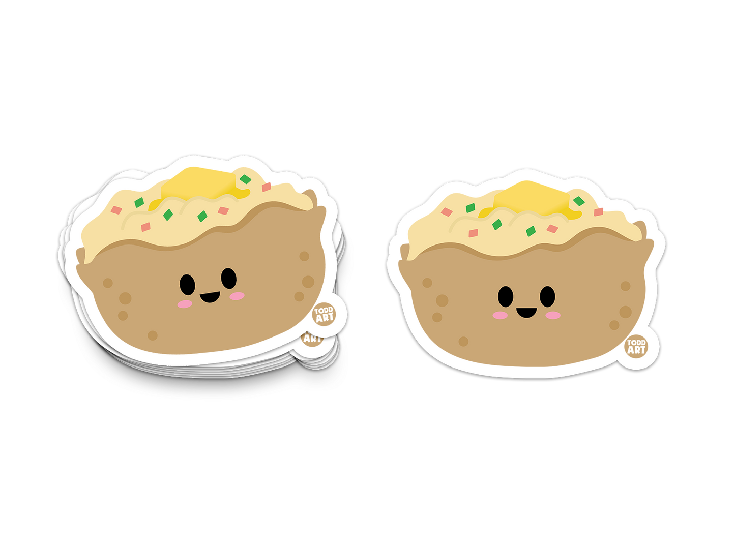 Baked Potato Vinyl Sticker