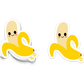Boo Boo Buddies Banana sticker – cheerful yellow banana vinyl sticker for water bottles, lunchboxes, and tech
