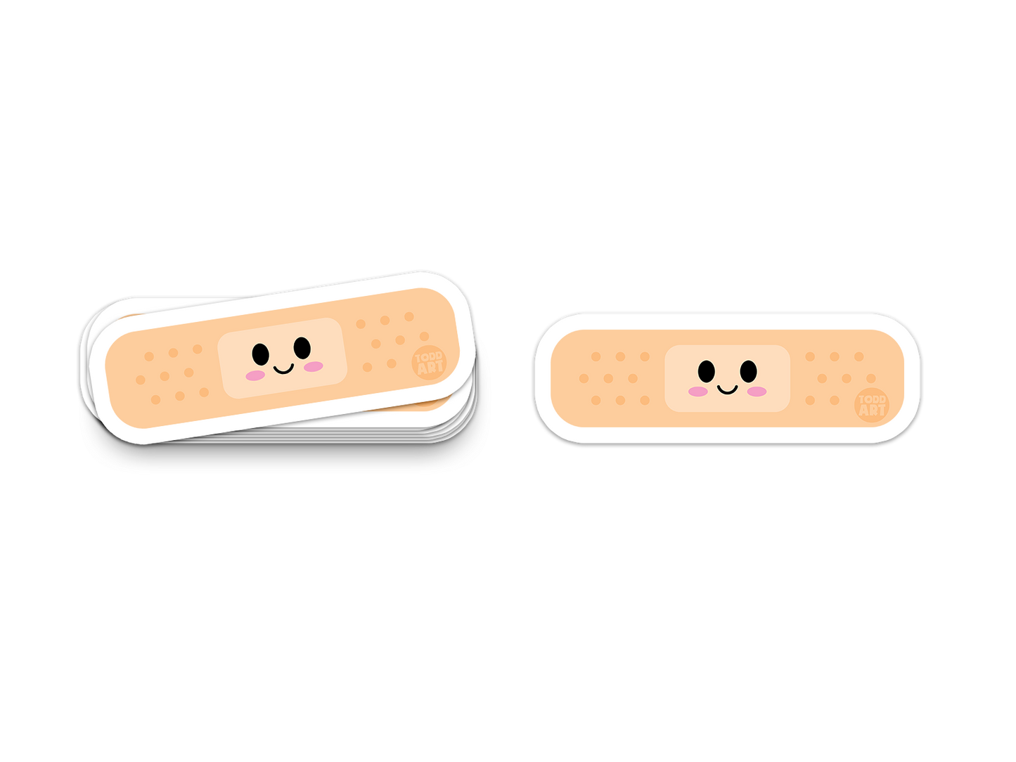 Boo Boo Buddies Bandaid sticker – pink smiling bandage vinyl sticker for medical kits, planners, and first aid fans
