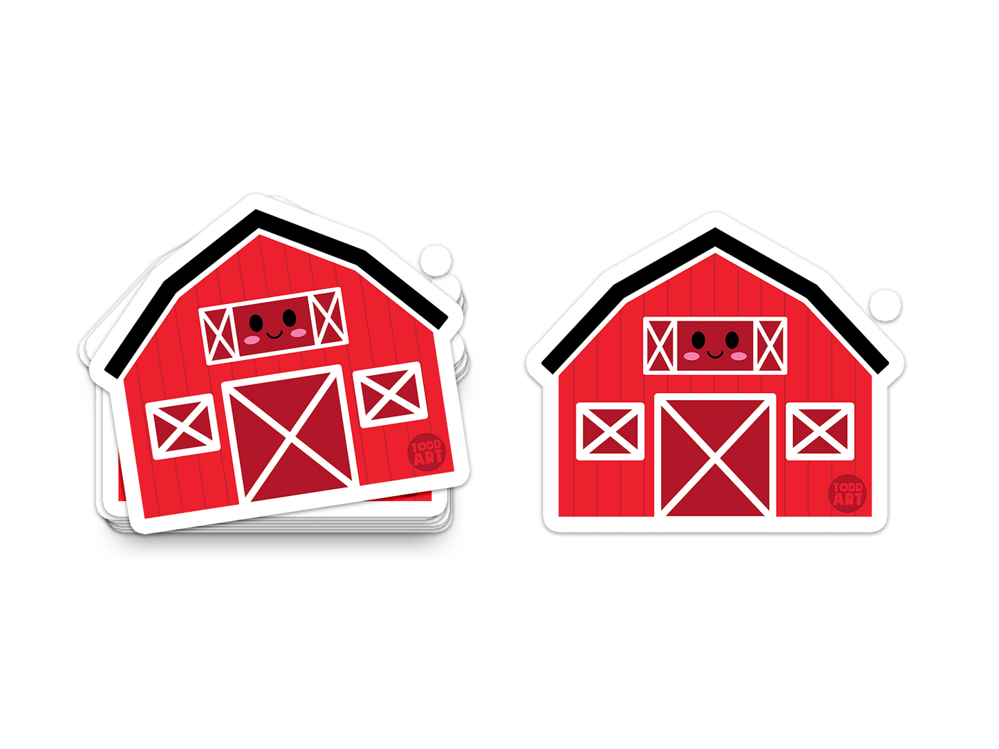 Red Barn - 3" Art Sticker