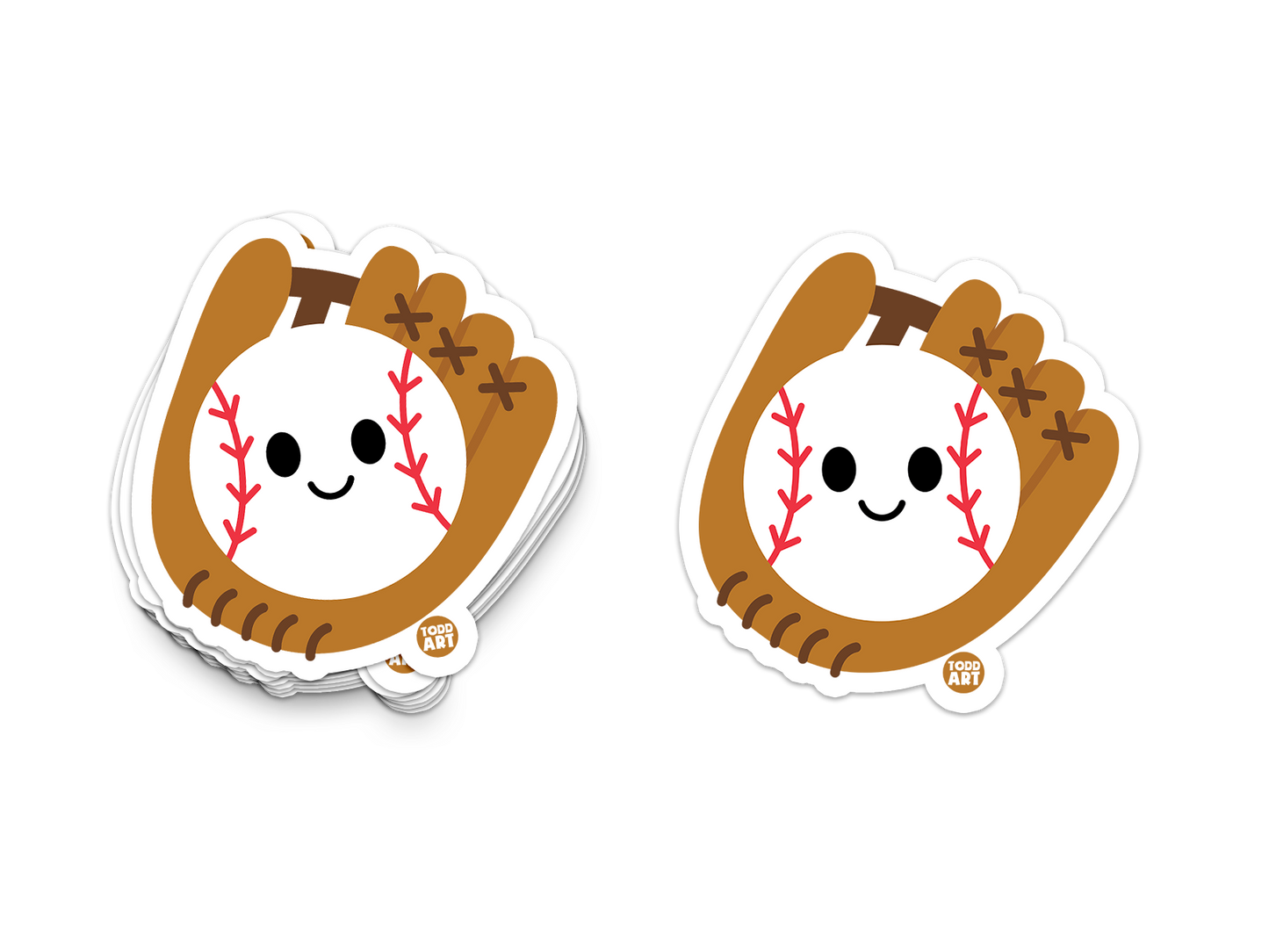 Baseball Glove Vinyl Sticker