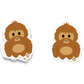 Friendly cartoon Bigfoot character with shaggy brown fur – fun cryptid sticker from Boo Boo Buddies
