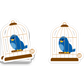 Bluebird inside a golden birdcage – charming pet sticker from Boo Boo Buddies
