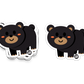 Cute black bear with rosy cheeks and tan snout – forest animal sticker from Boo Boo Buddies

