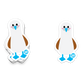 Boo Boo Buddies Blue Footed Boobie sticker – funny blue-footed bird vinyl sticker for collectors and bird nerds

