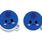 Boo Boo Buddies Blueberry sticker – happy single blueberry vinyl sticker for fruity fun and school supplies
