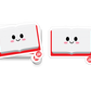 Happy open book with red border – back-to-school reading sticker from Boo Boo Buddies

