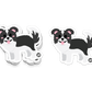 Playful black and white border collie dog – herding dog sticker from Boo Boo Buddies

