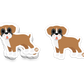Boo Boo Buddies Boxer sticker – smiling brown boxer dog vinyl sticker for animal lovers, crates, and tech
