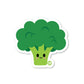 Green broccoli head with a happy face – veggie sticker from Boo Boo Buddies
