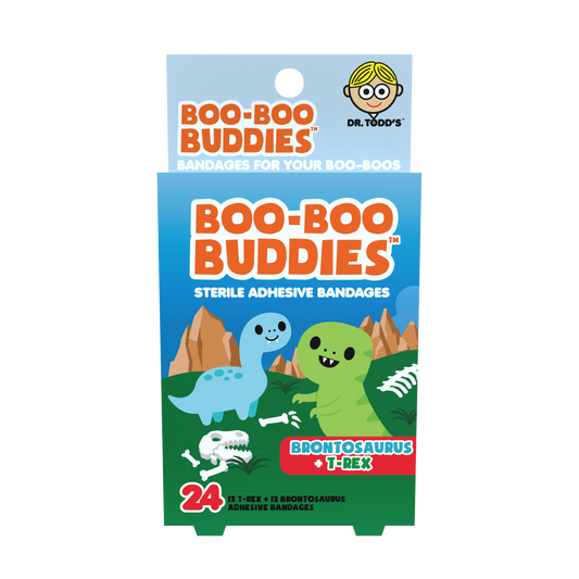 Kids Dinosaur Bandages – T-Rex & Brontosaurus (24 Count)