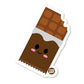 Bitten chocolate bar with smiley face and pink cheeks – sweet Boo Boo Buddies® dessert sticker