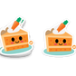 Carrot cake slice with frosting and carrot topper – cute and tasty Boo Boo Buddies® dessert sticker
