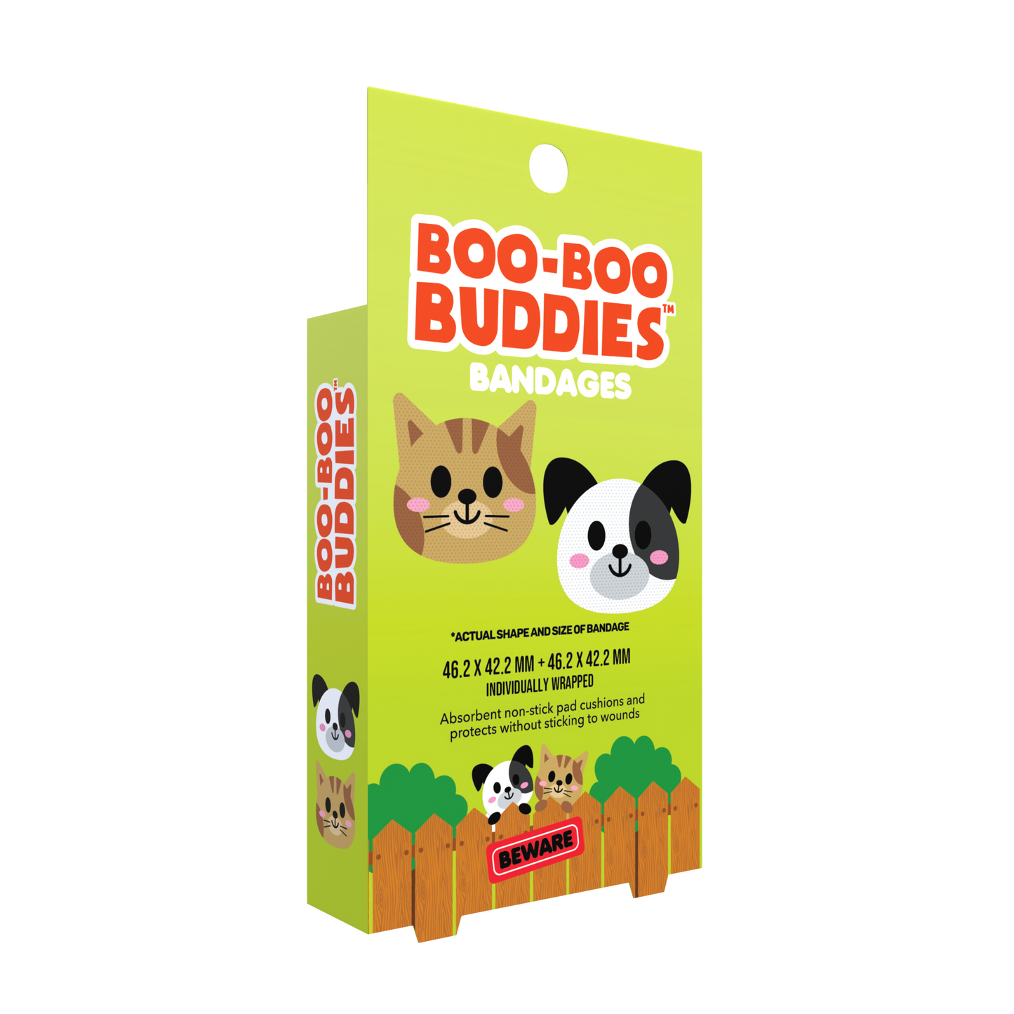 Cat Face & Dog Face Bandages for Kids – Waterproof, Latex-Free, 24 Count | Dr. Todd’s Boo-Boo Buddies®